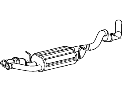 Chevy 88983179 MUFFLER,EXHAUST (W/EXHAUST & TAIL PIPE & 3 WAY CATALYTIC CONVERTER)(INCLUDES 11,13)(W/CONVERTER #25328022 ON HOUSING. FOR 2ND DESIGN SEE 15147351)