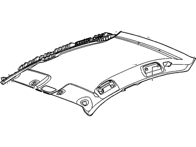 Buick 25805046 PANEL,HEADLINING TRIM(INCLUDES 1,12)(GRAY)(WHEN REPLACE HDLNR 15786493 FOR 05-06 MODEL YEAR, DEALER TO USE TOGETHER WITH THE FOLLOWING: 15918866 LH ASST HNDL & 15786252 BACK PLATE)