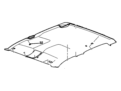 Chevy 19352356 PANEL,HEADLINING TRIM(GRAY)(W/O HARNESS)(W/ COMPASS BRACKET)