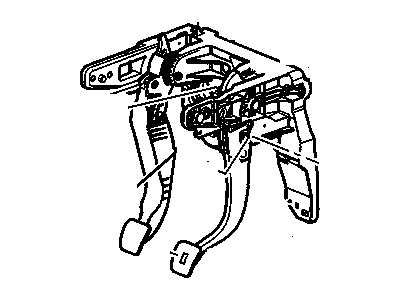 Chevy 13390345 PEDAL,BRAKE & CLUTCH(INCLUDES 18)