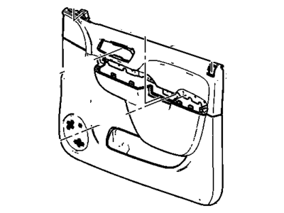 GMC 22836172 PANEL,FRONT SIDE DOOR TRIM(INCLUDES 1,2,6,9-12,17-19,22,27-31)(EBONY)