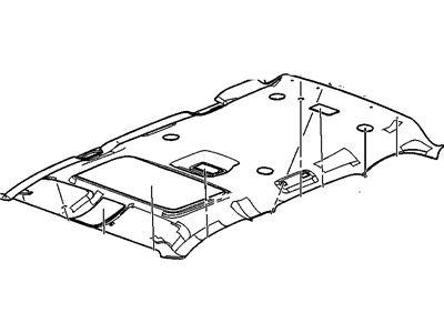 Cadillac 20999928 PANEL,HEADLINING FRONT TRIM(SEE GROUP 16.000 "TRIM/INTERIOR-ROOF, PART 1" FOR DETAILED ILLUSTRATED VIEW)(CASHMERE)