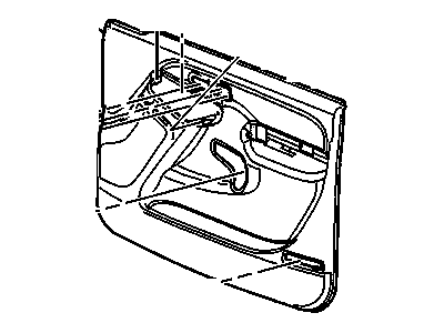 Chevy 15199383 PANEL,FRONT SIDE DOOR TRIM(INCLUDES 6-12,15,20)(PEWTER)(W/EBONY BELTLINE MOLDING)(FOR 1ST DESIGN SEE 15182803)