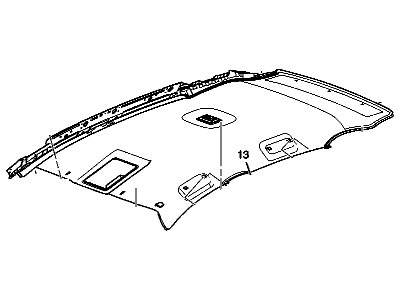 Saturn 19256496 PANEL,HEADLINING TRIM(INCLUDES 2,5,34)(TITANIUM)