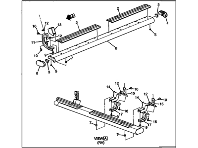 GM 20990088 Crew Cab 6-Inch Oval Assist Steps in Black (Diesel)