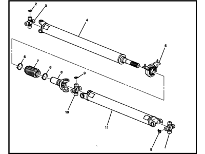 Chevy 23396452 SHAFT,FRONT & REAR PROPELLER(CODE AAD9 AAN7 KADB KAF5 SC8)(INCLUDES 2-12)