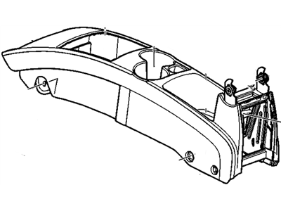 Cadillac 25748147 CONSOLE,FRONT FLOOR(INCLUDES 1,4-6,12-14)(EBONY)