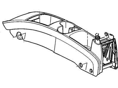 Cadillac 25760653 CONSOLE,FRONT FLOOR(INCLUDES 7-9,20,21,26-29)(NEUTRAL)(TWO TONE FEATURES ARE EBONY)(FOR 1ST DESIGN SEE 25740593)