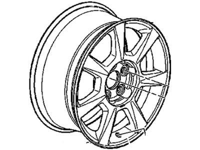 Cadillac 9598544 WHEEL,17X8(ALUMINUM)(48MM OUTSIDE 120X5XM14 BELLCRANK)(CODE DSY)