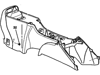 Oldsmobile 15115826 CONSOLE,FRONT FLOOR(INCLUDES 1,3,9,10,22-24,26,29-48)(PEWTER)