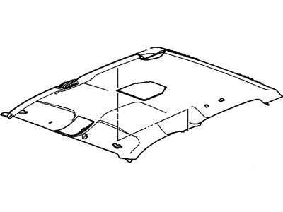 GMC 19352356 PANEL,HEADLINING TRIM(GRAY)(W/O HARNESS)(W/ COMPASS BRACKET)