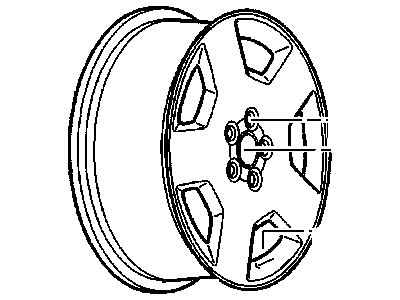 Chevy 9597121 WHEEL,18X7(CHROME)(ALUMINUM)(52MM OUTSIDE 115MM BELLCRANK)(CODE DNR)