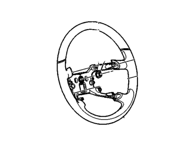 Buick 25857172 WHEEL,STEERING(INCLUDES 2-6,8,9,11-13)(TITANIUM)