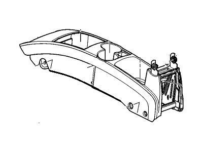 Cadillac 25748147 CONSOLE,FRONT FLOOR(INCLUDES 1,4-6,16-18,22)(EBONY)