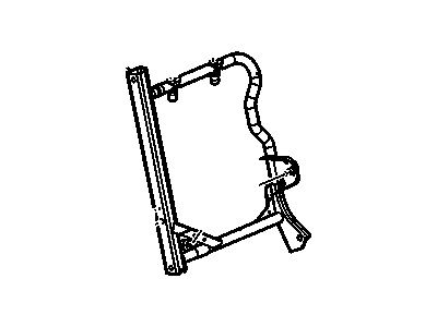 Chevy 88940317 FRAME,PASSENGER SEAT BACK(W/ARMREST & CHILD SEAT ANCHOR)(USED W/TRIM CODES ENDING IN 2)(USE ON VEHICLES BUILT W/LUMBAR SUPPORT/FRAME MOUNTING PLATE HOLES A DISTANCE OF 115+-1 MM ON CENTER;FOR 2ND DESIGN SEE 88978374)