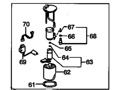 Pontiac 88974323 CONNECTOR,FUEL TANK FUEL PUMP MODULE(5-WAY FEMALE)(W/O LEADS)(USE TOGETHER WITH 4-88973784 (PINION LOCATING 2-5) SERVICE REPAIR TERMINAL)