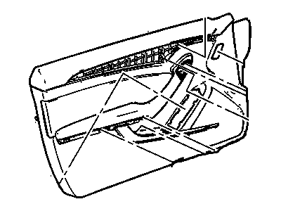 GM 25838300 Trim Assembly, Front Side Door *Ebony/Ebony