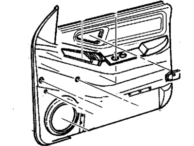 Oldsmobile 15734469 PANEL,FRONT SIDE DOOR TRIM(INCLUDES 1,12,13,20)(GRAY)(INCLUDES ARMREST & SPEAKER GRILLE)