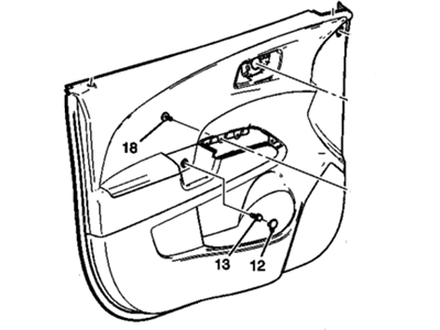 Chevy 95351565 TRIM,FRONT SIDE DOOR(INCLUDES 3-5,8-13,17,19,20,23)(PEWTER)(W/DOOR LOCK SWI)