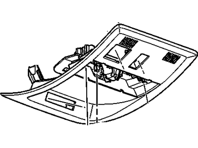 GMC 22780424 CONSOLE,ROOF(INCLUDES 40,42-44)(GRAY)