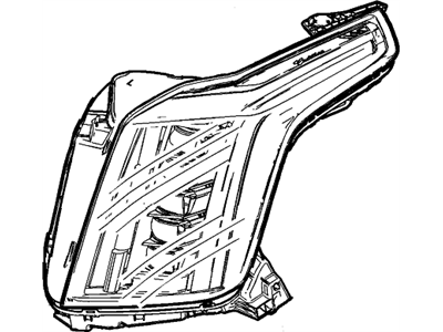 Cadillac 23235751 HEADLAMP,(PART DOES NOT INCLUDE LED CONTROLLER. DEALER WILL NEED TO REUSE OLD CONTROLLER)(INCLUDES 3,5,16-19)