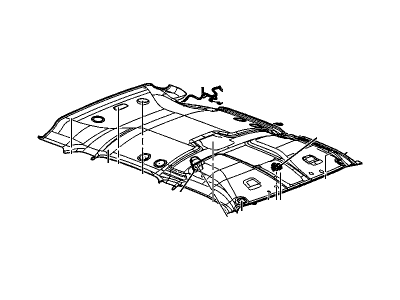 GM 15114787 Panel Assembly, Headlining Front Trim *Shale