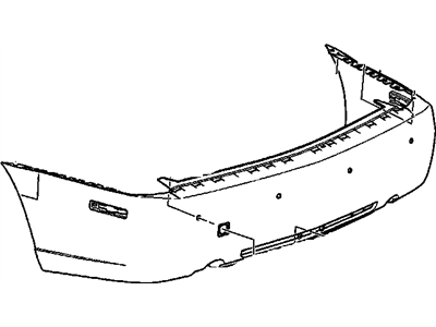 Cadillac 19180573 FASCIA,REAR BUMPER(INCLUDES 7,8,12,16)(W/O CHROME STRIP)(W/ FOG LAMPS; W/O CHROME MOLDING; EXPORT)