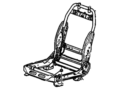 Pontiac 15945309 FRAME,DRIVER SEAT(INCLUDES 21,25,26,33,37,51,52,54,55,58)(6-WAY)(EZ ENTRY)(ROUND SHAFT FOR RECLINING HANDLE)(FOR 1ST DESIGN SEE 15908714)