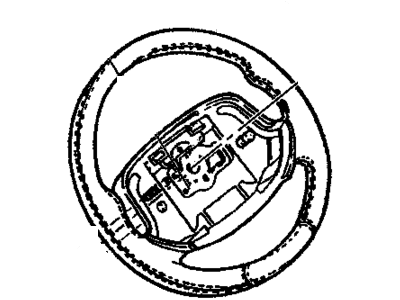 Chevy 16822057 WHEEL,STEERING(INCLUDE'S 8)(MEDIUM GRAY)("AIR BAG" ONE BUGLE NO LONGER AVAILABLE)(USED W/ ROCKER TYPE HORN - AIRBAG ONE BUGLE(EMBOSSED); FOR 2ND DESIGN SEE 16761149)