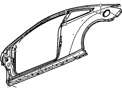 Pontiac 25961282 FRAME,BODY SIDE OUTER