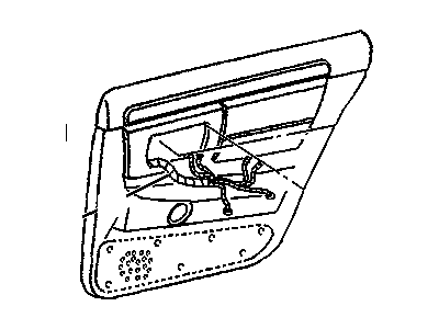 GM 25677546 Trim Assembly, Rear Side Door *Oak