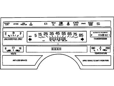 Buick 25046288 LENS, INSTRUMENT CLUSTER