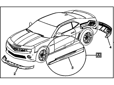 Chevy 22986828 TRIM PKG,BODY ACCESSORY(INCLUDES 2-10)(LEMON)(INSTALL 2.60)(12.6 KGS)