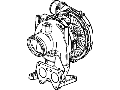 Chevy 12640123 TURBOCHARGER,COMPRESSOR AIR INTAKE(SEE GROUP 03"TURBOCHARGER ASM" FOR DETAILED ILLUSTRATED VIEW)