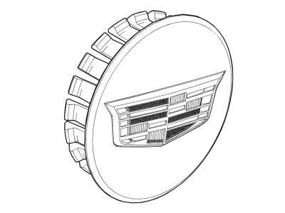 Cadillac 19352590 CAP PKG,WHEEL TRIM(INCLUDES 1)(INSTALL 0.20)(SINGLE 0.0182 KG)(4 PC QTY OF 23368171)(5.858)