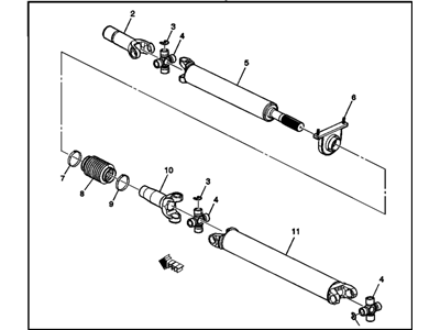 GMC 15229801 SHAFT,FRONT & REAR PROPELLER(INCLUDES 2-11)