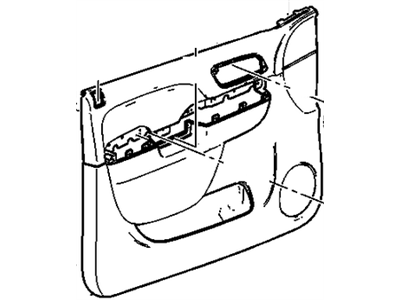 GMC 22818491 PANEL,FRONT SIDE DOOR TRIM(INCLUDES 1,2,4,5,12,13,18-23,26,30)