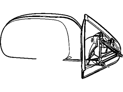 Oldsmobile 15789784 MIRROR,OUTSIDE REAR VIEW(INCLUDES 4-8)(W/O HEATED MIRROR SYM ON GLASS)