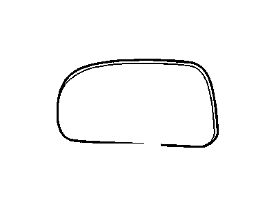 GMC 88980572 MIRROR,OUTSIDE REAR VIEW (REFLECTOR GLASS ONLY)(PART OF 1)(W/O HEATED MIRROR SYM ON GLASS)