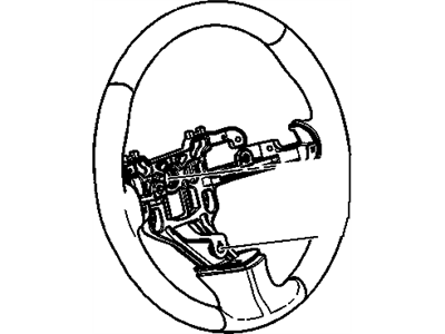 Chevy 20814877 WHEEL,STEERING(INCLUDES 1-6,8,10,12-15)(EBONY)