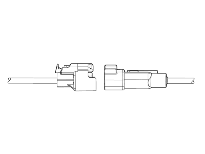 Chevy 13580951 CONNECTOR KIT,BODY WIRING HARNESS(SEAT BELT TENSION SENSOR - PASSENGER)(BLACK)(2-WAY FEMALE)(W/LEADS)(SIDE ELECTRIC CODE: B61P)