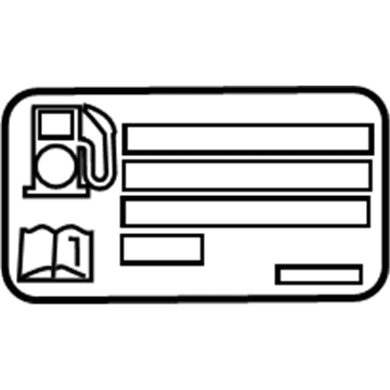 GM 92229719 Label, Unleaded Fuel Only & Fuel Filler Cadmium Plated