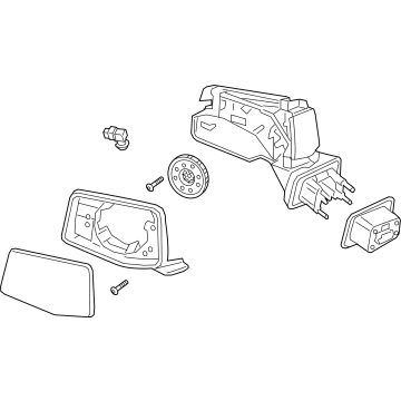 GM 84817038 Mirror Assembly, O/S Rr View (W/O Cvr)