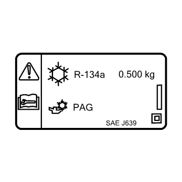 Chevy 95161596 A/C Label