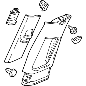 GM 42392195 Panel Assembly, Center Pillar Upper Trim *Titanium M