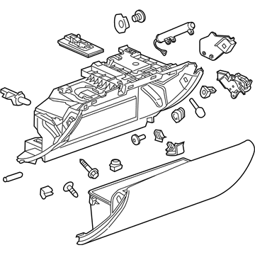 GM 23489476 Compartment Assembly, Instrument Panel *Cashmere E