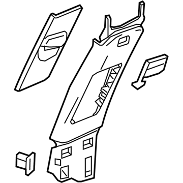 GM 84085796 Panel Assembly, Center Pillar Upper Trim *Maple Sugar