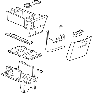 GM 84663887 Compartment Assembly, F/Flr Cnsl Rr *Dark Titaniu