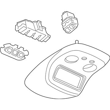 GM 15812250 Console Assembly, Roof *Shale