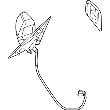 GM 25827602 Mirror Assembly, Outside Rear View *Service Primer